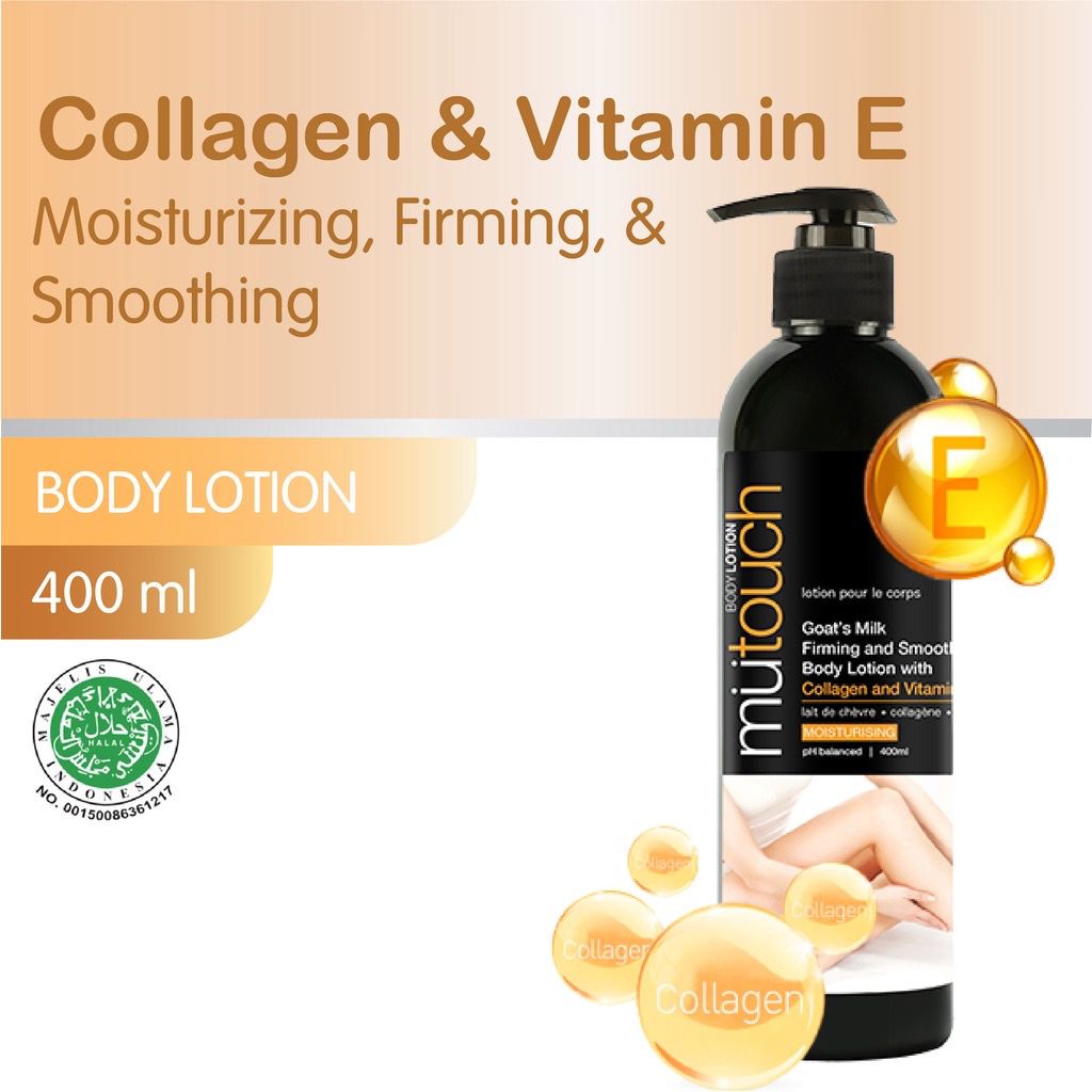 MU TOUCH Goat's Milk Body Lotion Collagen &amp; Vit E 400ml