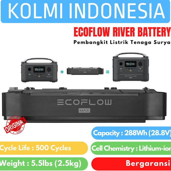 ECOFLOW RIVER EXTRA BATTERY Portable Power Station Genset Listrik