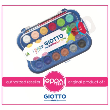 

Giotto Acquerelli mini set 24 warna Cat Air Watercolors block