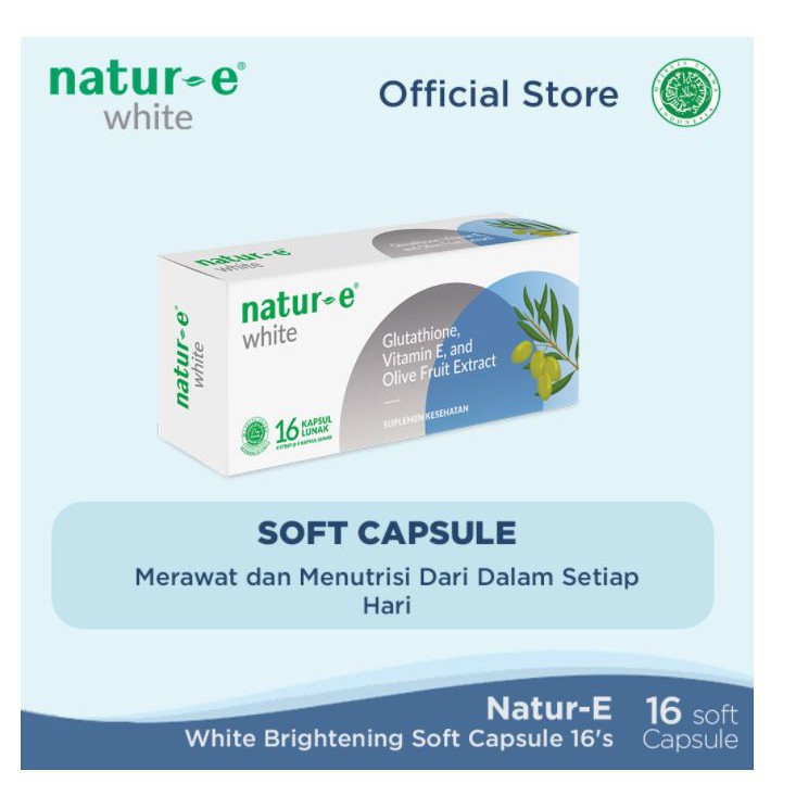 [BPOM] Natur-E White Brightening Soft Capsule 16 100% Original Kapsul Lunak Natur E Vitamin Glutathi