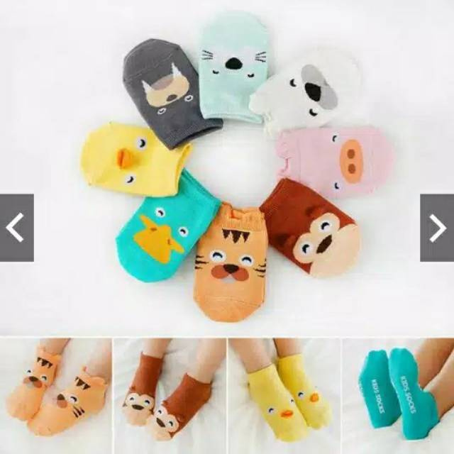 KAOS KAKI BAYI KOREA , KAOS KAKI ANTI SLIP BAYI 3D , KAOS KAKI GAMBAR HEWAN