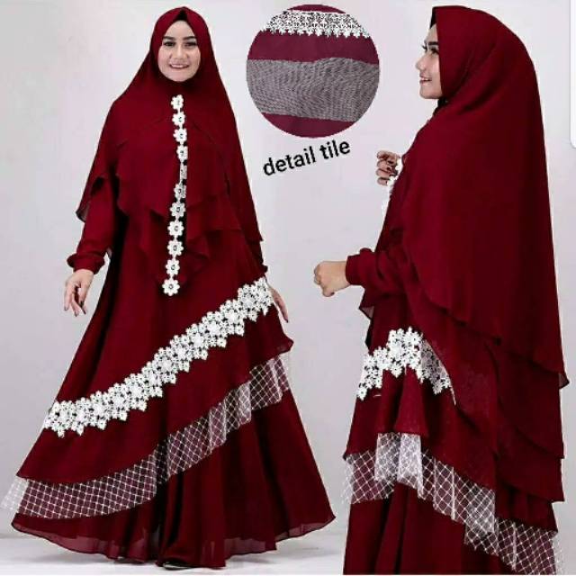 NSO - Syari Gavaputri Maroon, Pink, Lime, Navy