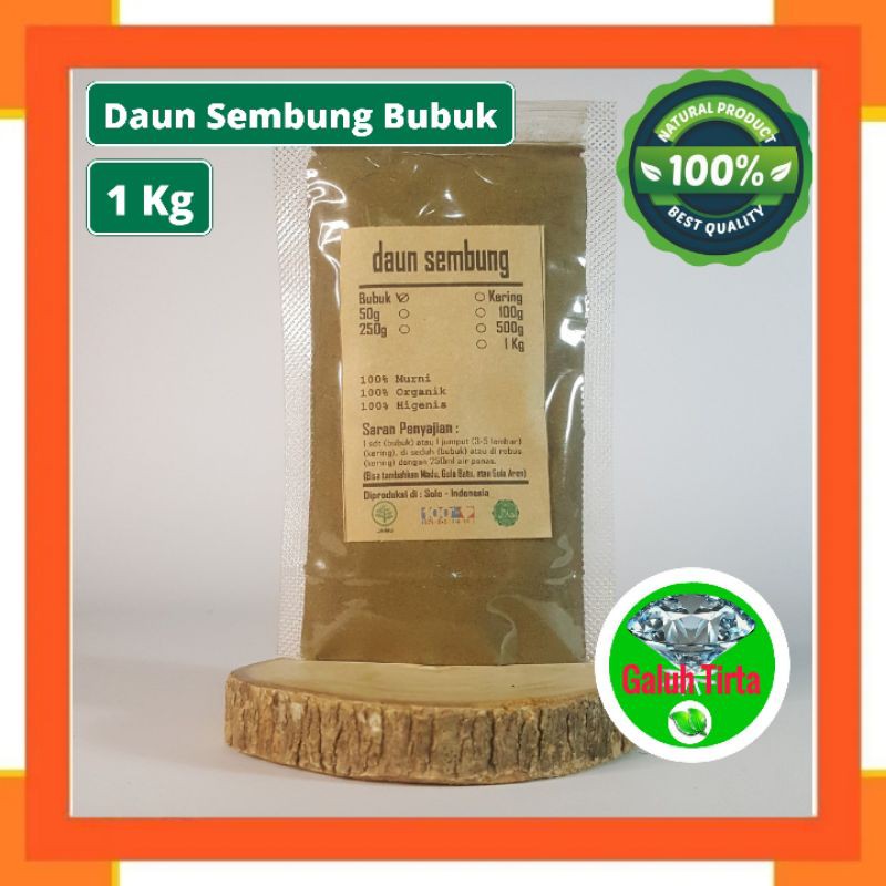 

DAUN SEMBUNG BUBUK 1000 Gram / 1 KG - Blumea Balsamifera - MURNI JSR Rempah Herbal Keputihan alami