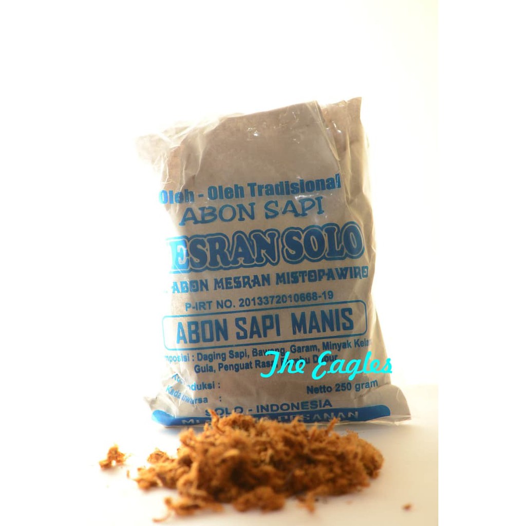 

Abon sapi MESRAN manis 250gr Oleh tradisional khas SOLO enak gurih DA45