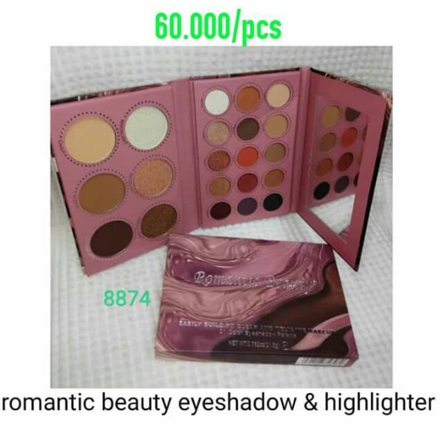 Romantic beauty eyeshadow & highlighter ( harga per pcs )