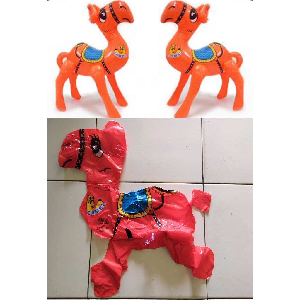 Doradoray_ Dijual 1 Biji Balon Tiup Unta Onta Besar - Mainan Balon Unta Onta Besar Tiup - Balon Tiup