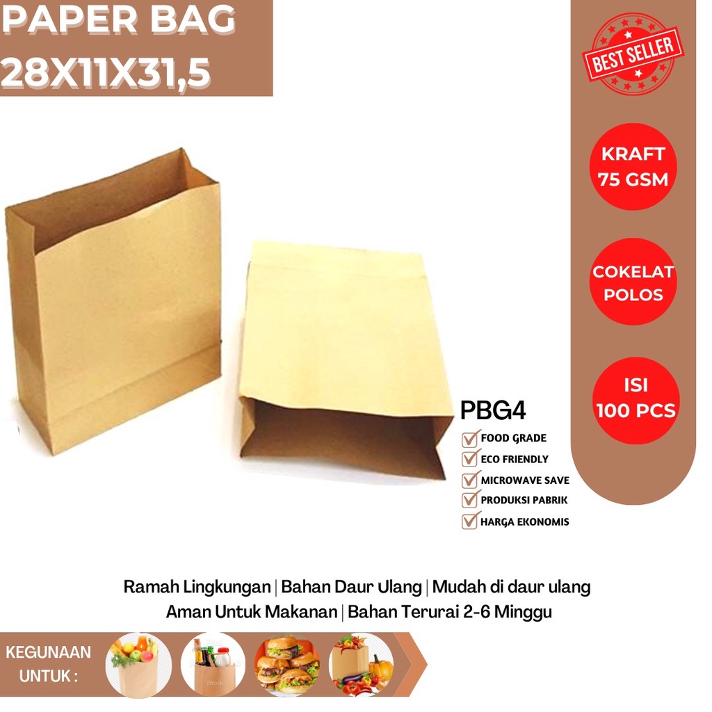 Goodie Bag Paper Bag Shopping Bag (PBG4-28X11X31.5 Cm)