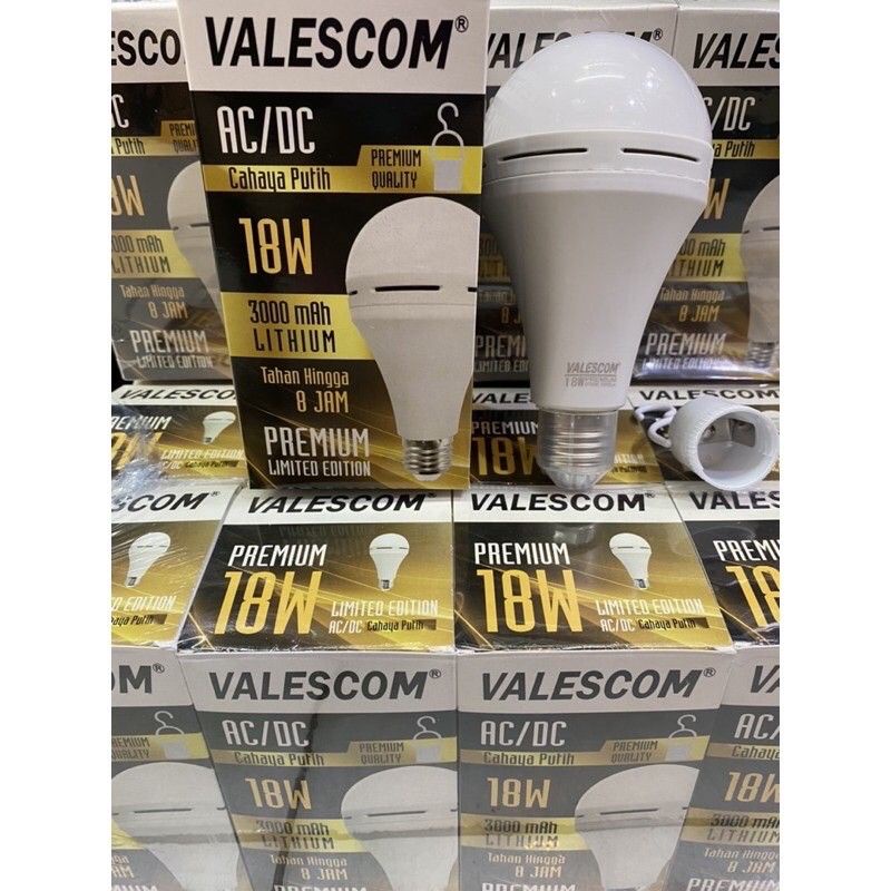 COD BOHLAM LAMPU LED EMERGENCY 18 WATT PREMIUM AC/DC TAHAN 8 JAM//BOHLAM EMERGENCY VALESCOM 15 WATT//BOHLAM LAMPU SENTUH NYALA