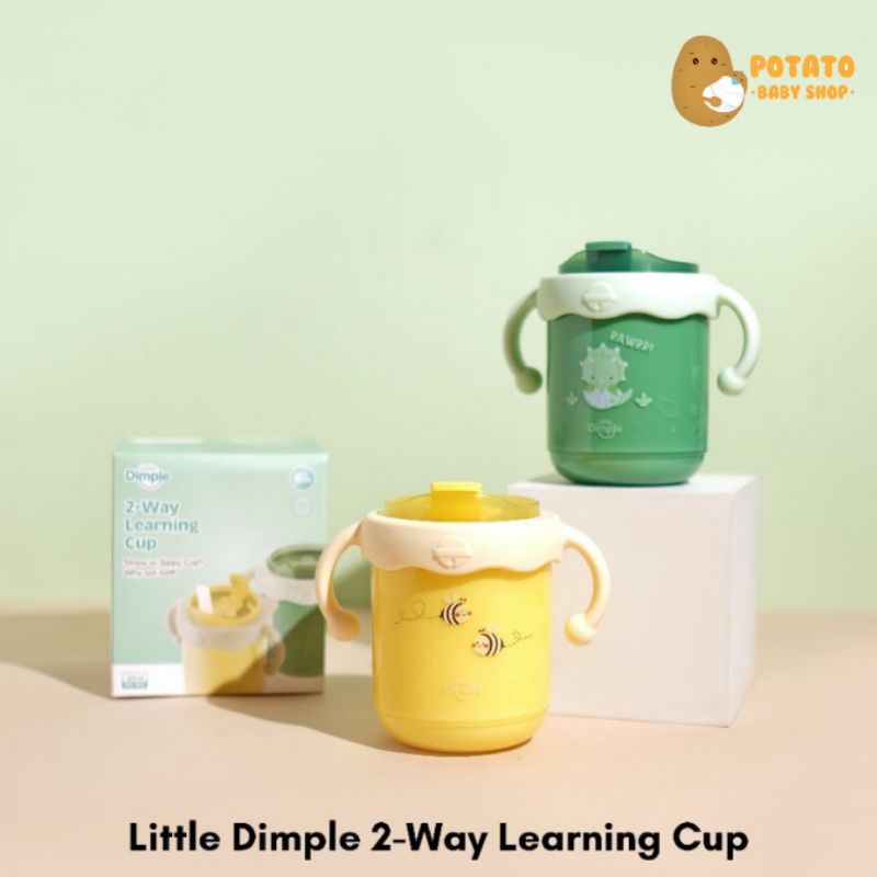 Little Dimple 2 Way Learning Cup Straw Dan Sippy Cup -  Gelas Anak