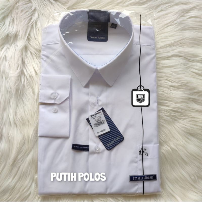 Jual Kemeja Formal Putih Stanley Adams Slim Fit Shopee Indonesia