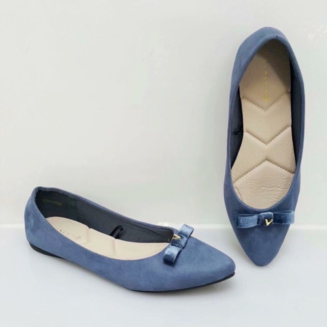 VINCCI flat shoes bulu blue original