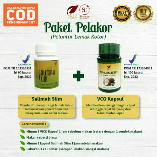AMPUH PELANGSING/DIET SEHAT/PAKET DIET/PAKET PELAKOR SR12 BPOM/PELANGSING HERBAL/DIET ALAMI