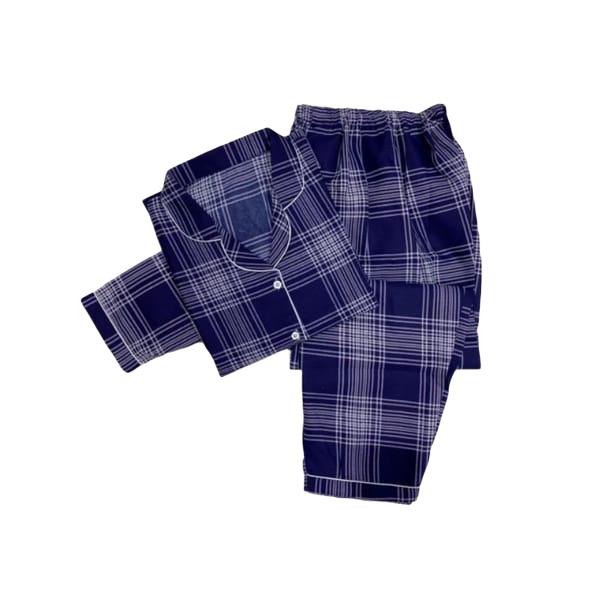 PIYAMA WANITA / BAJU TIDUR WANITA MOTIF LENGAN PANJANG MOTIF KOTAK PP-PP GUILLEN NAVY