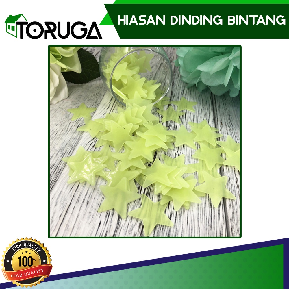 Hiasan Dinding Star Wall Sticker Stiker Bintang Glow in th Dark