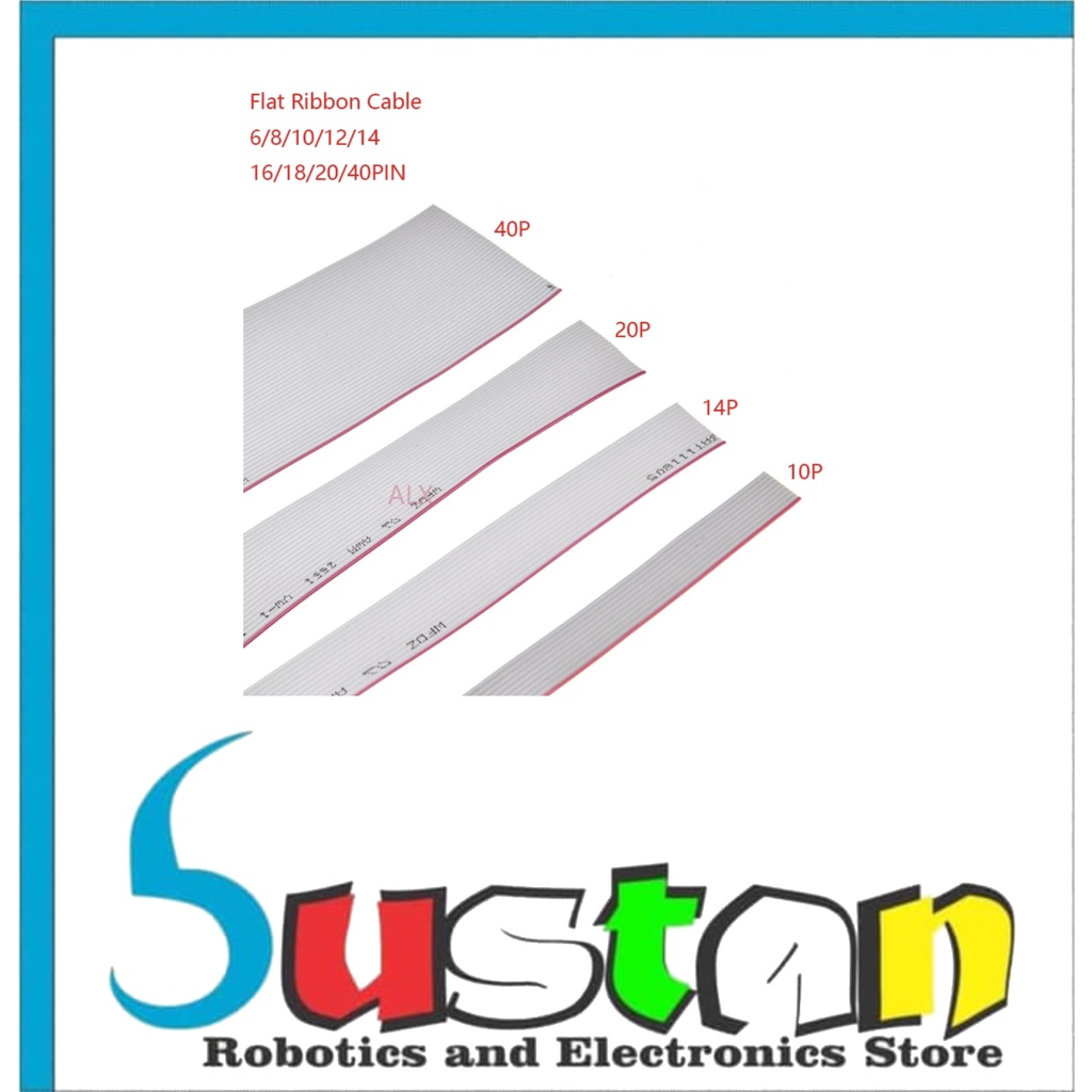 KABEL PITA 16P GREY 1.27MM CABLE ABU ABU FLAT KABEL IDC 2X8 16 PIN