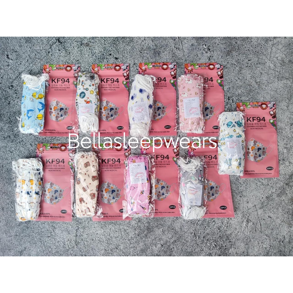 KF94 ANAK KOREA MURAH  - MASKER KF94 ANAK KIDS KOREA FILTCARE 4PLY MOTIF