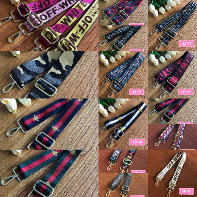 Tali Tas Kekinian Motif Polos Gucci Strapbag Import Bangkok Bag Strap Tali Panjang Tas Adjustable