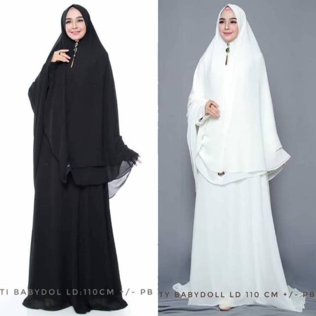 REAL PICT gamis syari murah hajj syari set gamis jilbab big size baju haji umrah murah SV