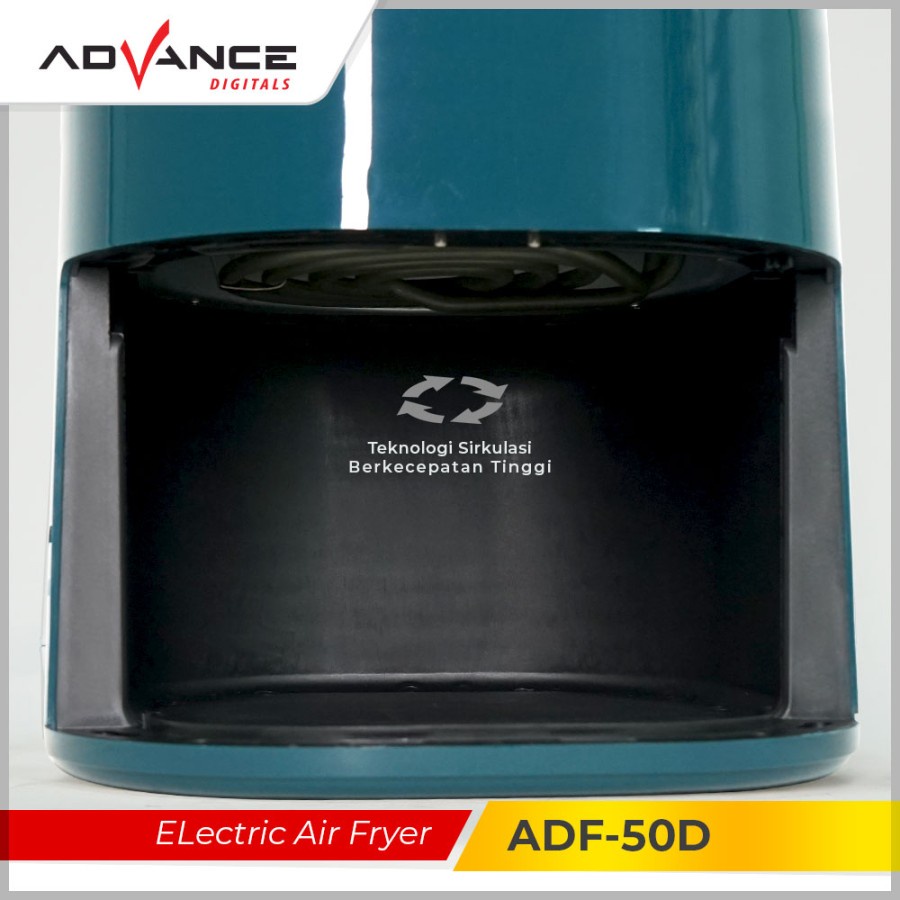 Air Fryer Advance ADF-50D kapasitas 5 Liter 600W Mesin Penggorengan Tanpa Minyak