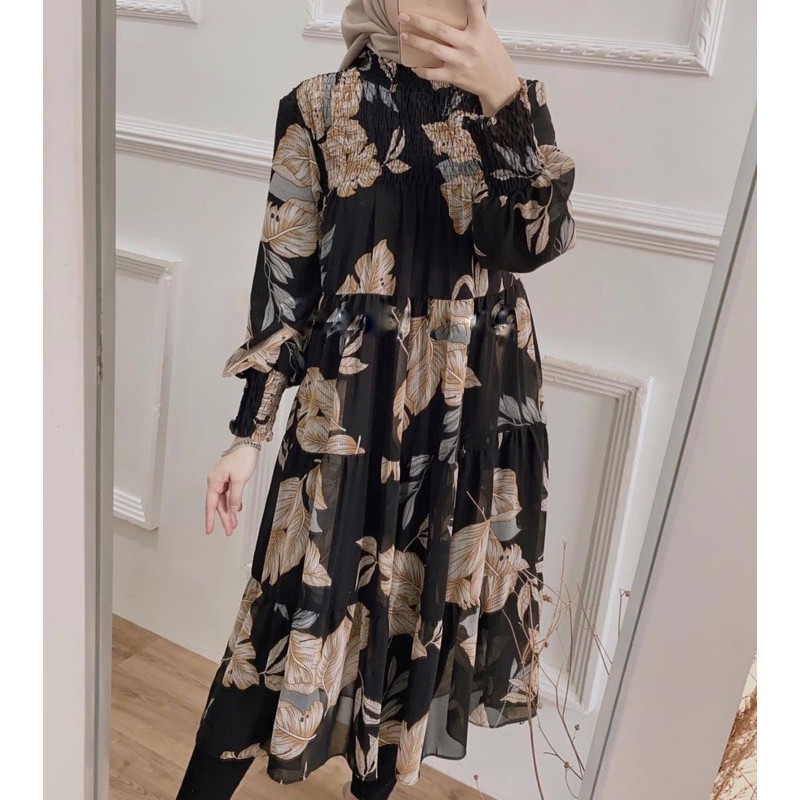 NOVITA TUNIK BAJU WANITA ATASAN WANITA MOTIF FLORAL RAYON VISCOSE | new arival Lengan Panjang Baju Remaja Wanita Gamis Lebaran Model Sekarang 2022 Terbaru Korean Style Jumbo / Blouse / Hijab / crop top