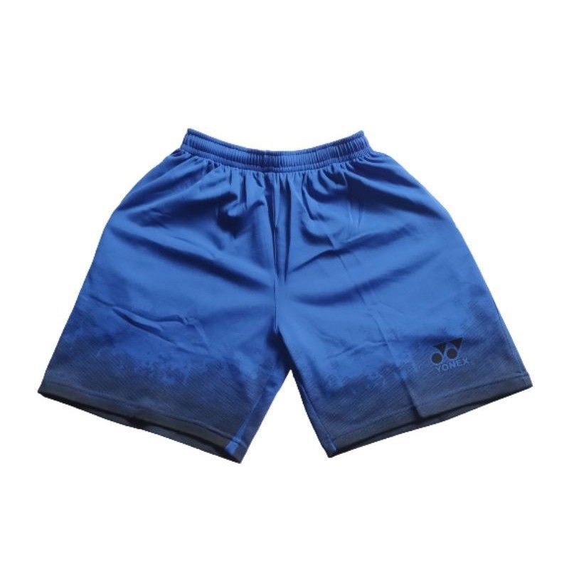 Celana pendek olahraga bulutangkis badminton yonex putih hitam kuning-Biru