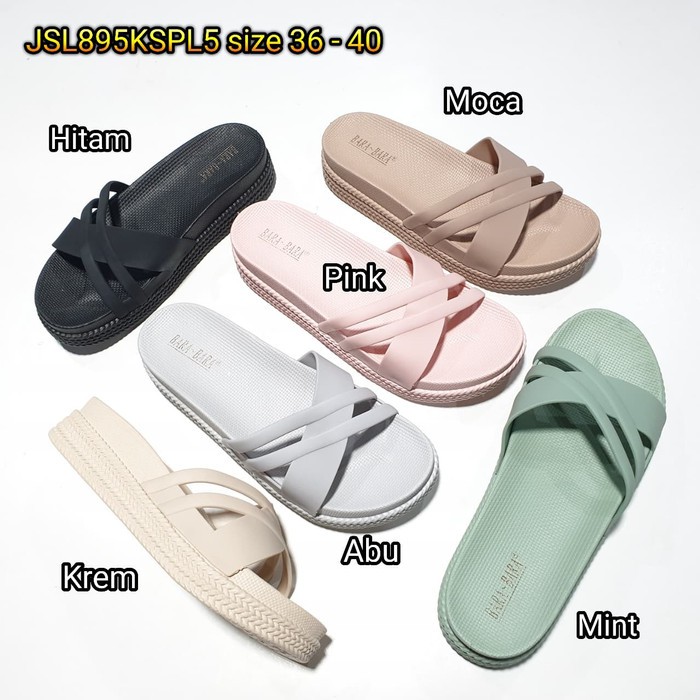 jelly sandal wanita barabara slop sendal bara bara import JSL895KSPL5