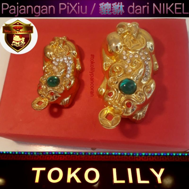 Pajangan PiXiu JinChan Kodok Rezeki Golden Toad Money Frog Pi Chiu Nikel