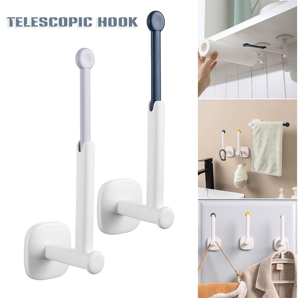 Solighter Kait Utilitas Tipe L Rumah Kamar Mandi Tempel Dinding Self-adhesive Pot Lid Holder