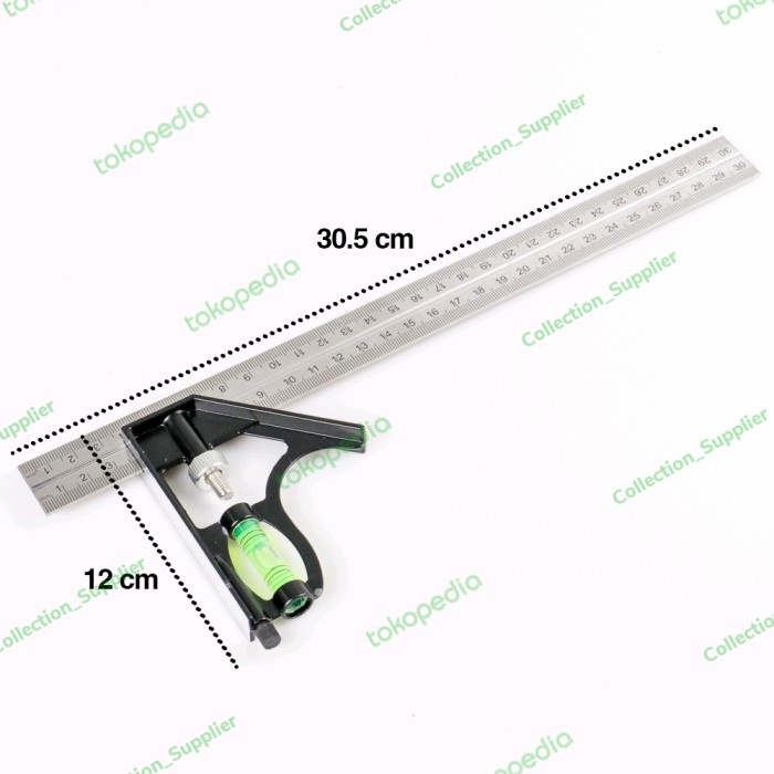 

Spesial Mistar Pengaris Siku Tukang Multifungsi 300Mm Trendi