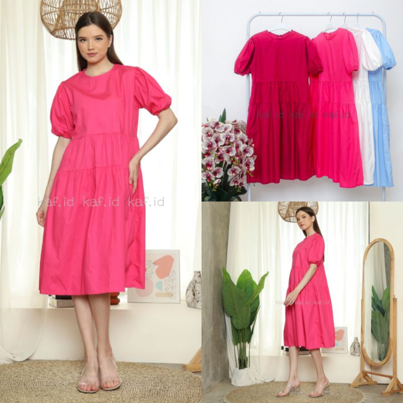Dress Katun Casual Premium Dress Poplin Tunik Korean Style Trendy Best Seller