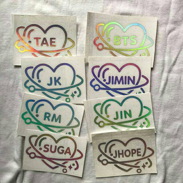 BTS Heart Hologram Sticker