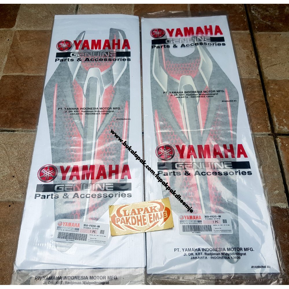 STICKER TANGKI RX KING 2007 MERAH YAMAHA ORIGINAL 2 ITEM STIKER STRIPING LIS RX KING 2007