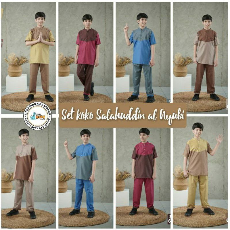 6-12 Tahun Setelan Koko Anak Junior Toyobo Premium By  Litltle Dino