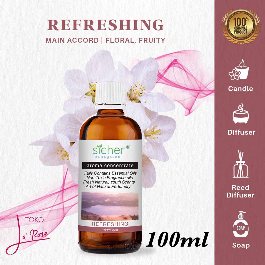 Aromatherapy Refreshing Aromaterapi Sicher Essential Oil Natural 100ml