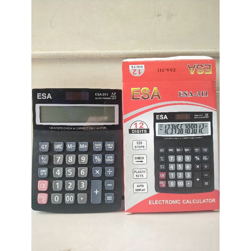 

kalkulator esa 311 auto power off 12 digits correct
