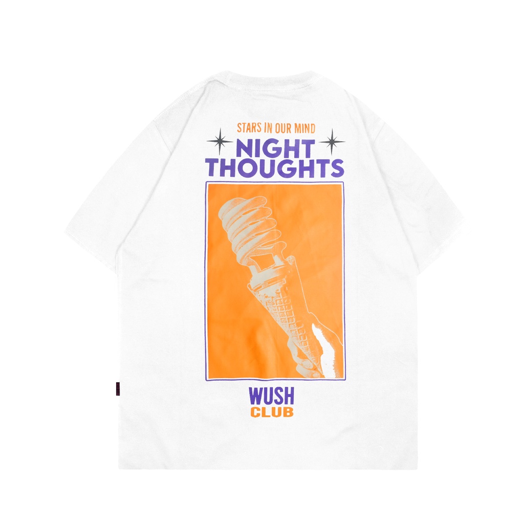 Baju Kaos Distro pria wanita Streetwear Premium Wush Club Night Tee