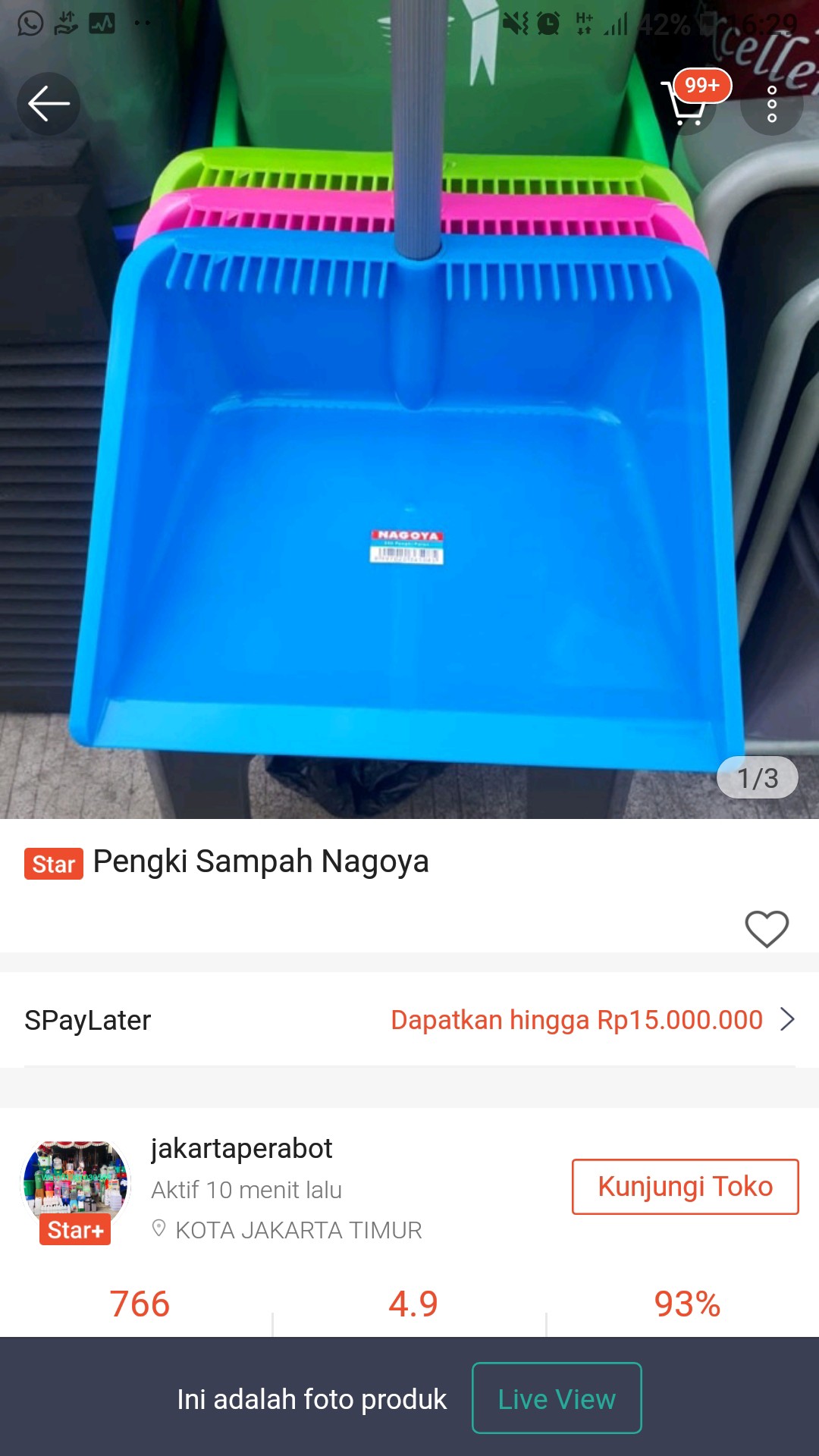Tempat Sampah 10 Liter Komet Star