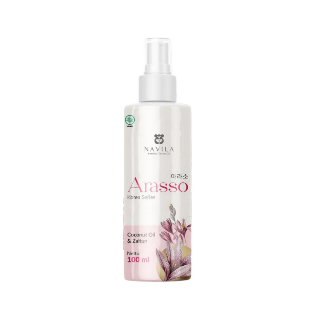 NAVILA Telon Oil Minyak Telon Kulit Sensitif Wangi Lavender, Green Tea, Arasso Kasturi dan Saranghae 100ml