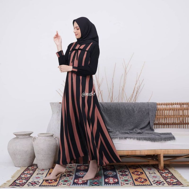 Marissa Dress - Gamis @nd-1 - Gamis Salur - Abaya Hitam - Gamis Tanahabang Collection