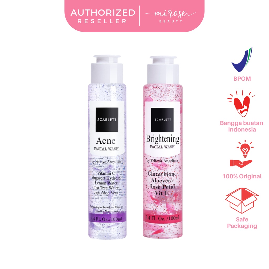 SCARLETT WHITENING FACIAL WASH | FACE WASH BPOM