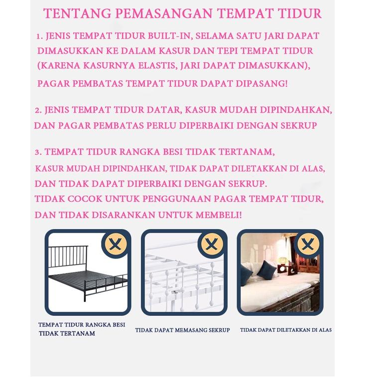 Bda.4 ▫ Anti Slide Down Baby Bed Fence Bed Rail Guard Vertical Lift Adjustable 1.2M / 1.5M / 1.6M/1.8M / 1.9M / 2.0M