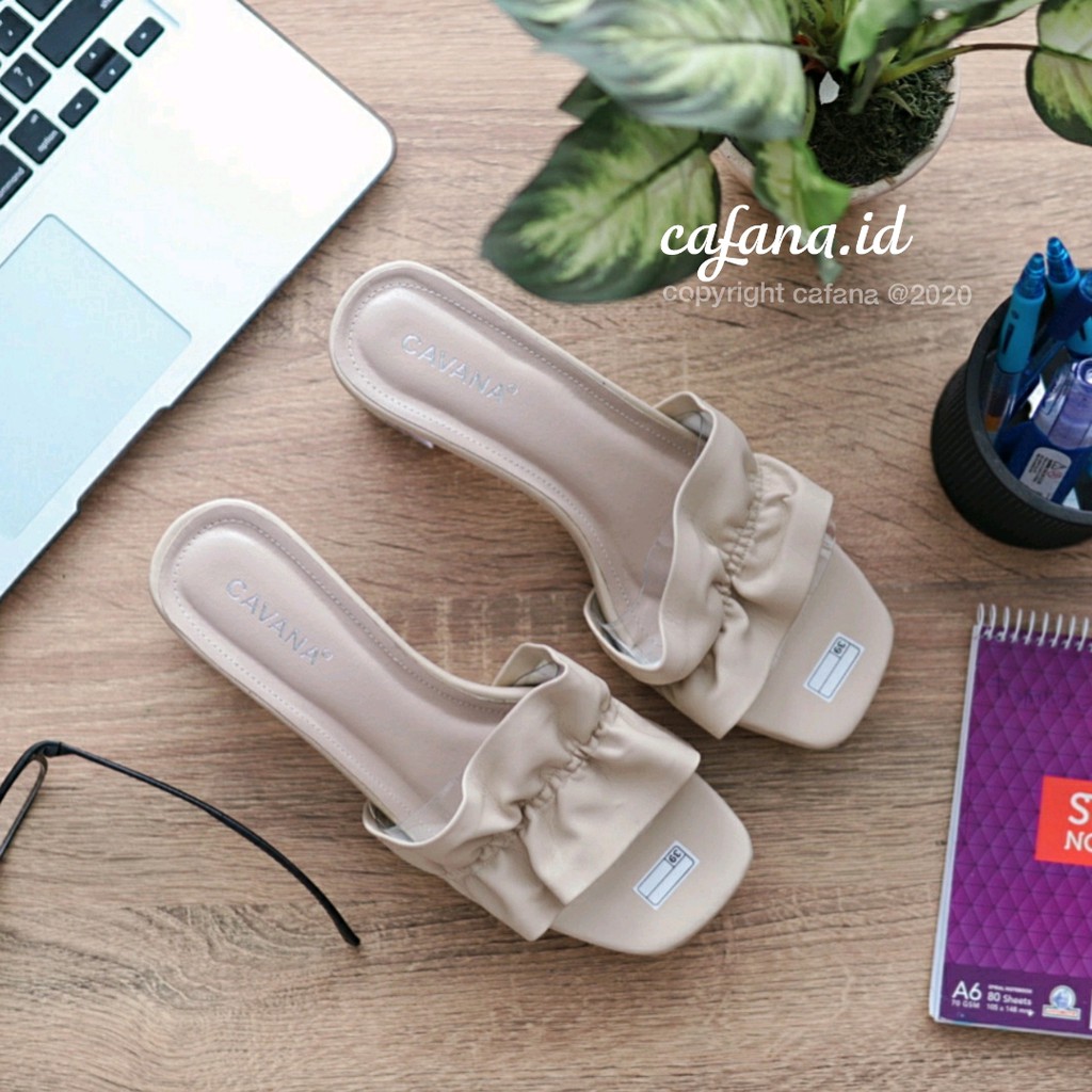 Sandal Wanita Heels Kaca Rumbai Premium SDH216