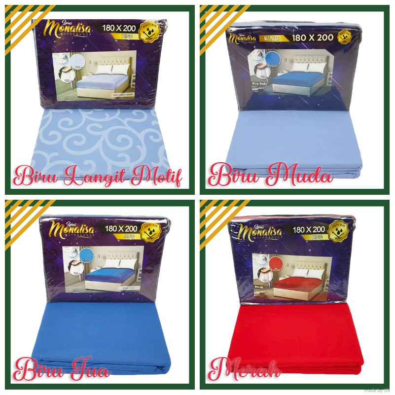 MONALISA Sprei WaterProof Anti Air PREMIUM Ukuran180x200 Anti Ompol - IJN PLAZA