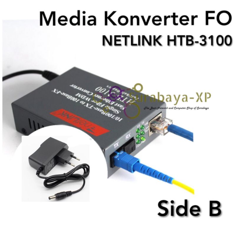 Jual Side B Konverter FO Fiber Optik HTB-3100 Converter Optic To Lan ...