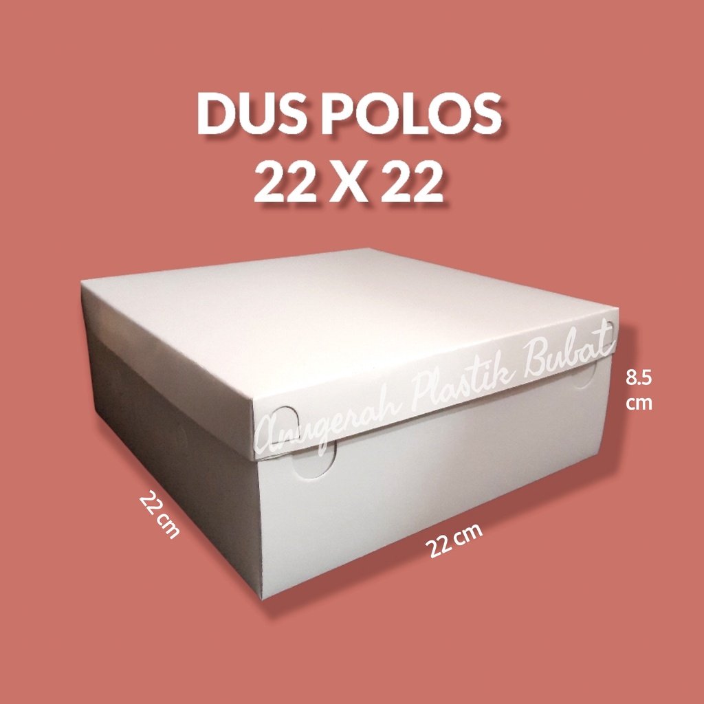 

Dus Nasi Putih Polos 22x22x8,5 Cm Isi 10 Pcs/ Dus Nasi Tebal/ Dus Kue/ Dus Nasi Hajatan