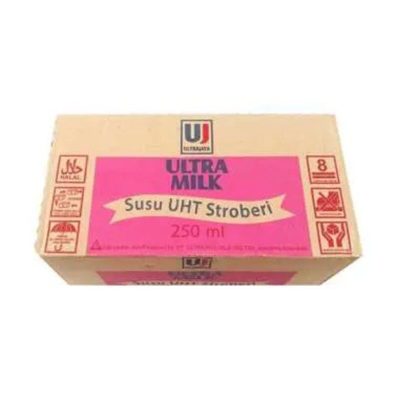 

Susu Ultra Milk Stroberi 250 ml (1 dus isi 24 pcs)