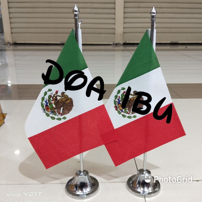 

best seller tiang stenlis meja+bendera MEXICO ready stock