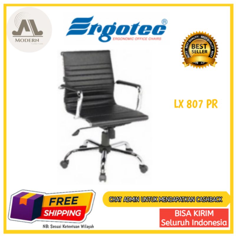 TERMURAH Kursi Putar / Kursi kantor / kursi belajar/ kursi multifungsi terbaru Ergotec Tipe LX 807 P