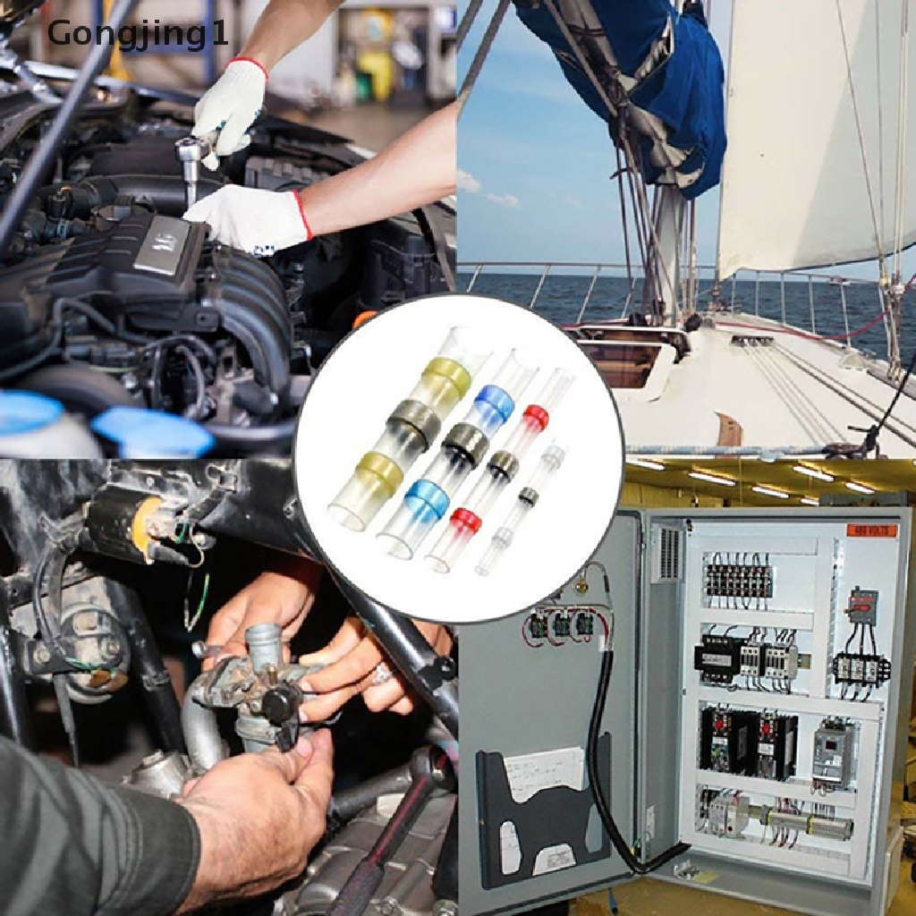 Gongjing1 800pcs Konektor Terminal Kabel Listrik Heat Shrink Id