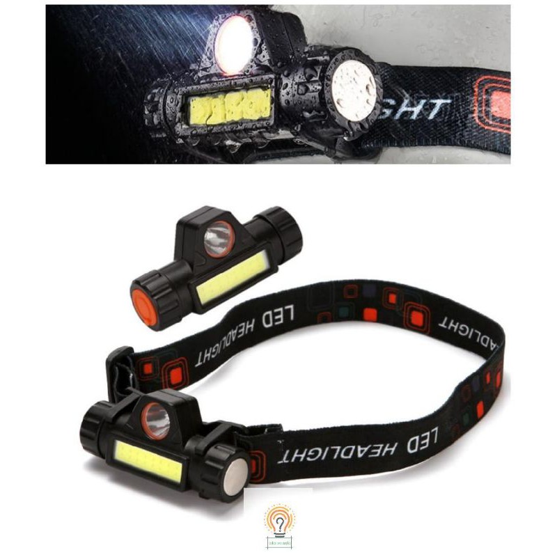 Senter Kepala Headlight High Power Recharge Waterproof LED COB MS 101 &amp; 511